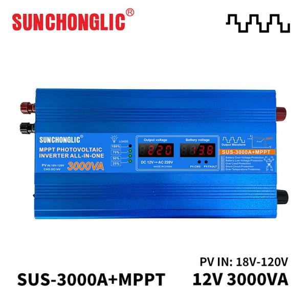 Buy cheap MPPT Solar Photovoltaic Inverter 12v 220v Dc Ac 3000va 3000w Quiet Operation from wholesalers