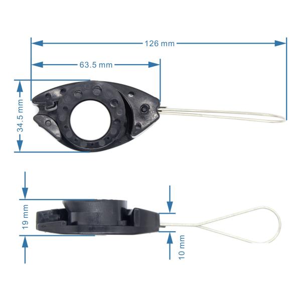 Efficiently Secure Fiber Optic Cables with O Type Fish Tension Metal Bracket Clamp
