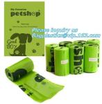 Dog Poop Bags Cat Waste Pick Up Clean Garbage Bags Outdoor, green custom