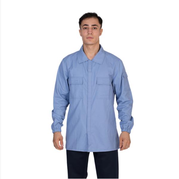 Buy cheap CN88/12 FR Work Shirt 7.5oz Twill Long Sleeve Button Up Uniform Shirt NFPA2112 from wholesalers