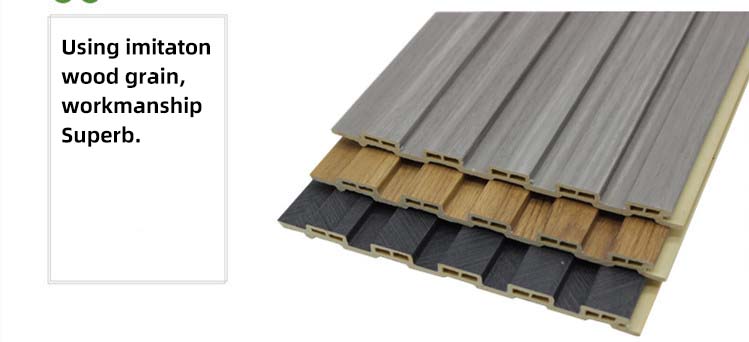 Vinyl Cladding Wall Panel Wooden Grain PVC WPC Wall Board Panels for Modern Home Office