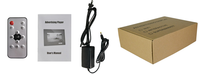 7 Inch Retail LCD Screens LCD Media Player With Motion Sensor