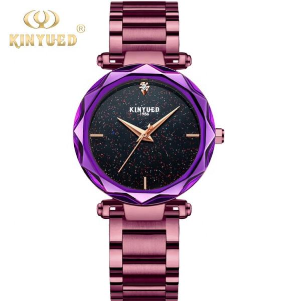 Buy cheap KINYUED Bracelet High Quality Quartz Movement Watches Fashion Sky Starry Stainless Steel Ladies watch. from wholesalers