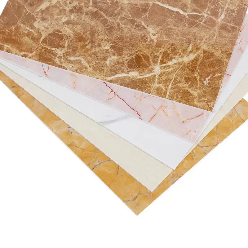 Custom Black 3D Printing PVC Marble UV Sheet for Modern Art Panels Wall Decor Interior