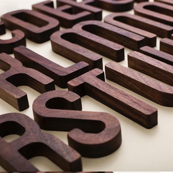 Buy cheap 3 Inch Craft Alphabet Letters Educational Wall Hanging Walnut Wooden from wholesalers