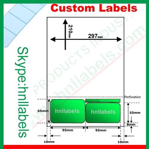 Buy cheap Integrated Labels EU Version Type25 95mm*65mm & 95mm*55mm Perforation Laser Sheet from wholesalers