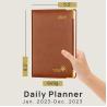 Buy cheap Brown 2023 Yearly Monthly Planner A5 Daily Agenda Hardcover Protected Corners from wholesalers