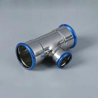 Buy cheap Casting Stainless Steel Press Fittings DN15 Nickel White T Type Fitting product