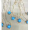 Buy cheap 925 Sterling Silver Chain Jewelry Diamond And Turquoise Heart Twist Necklace No Pearl Chain from wholesalers