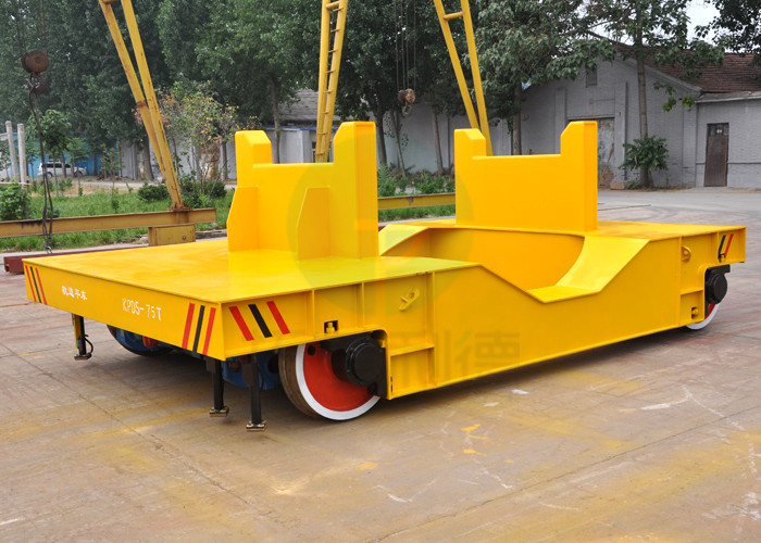 Low voltage powered electric self-propelled flat trailer for steel coil industry