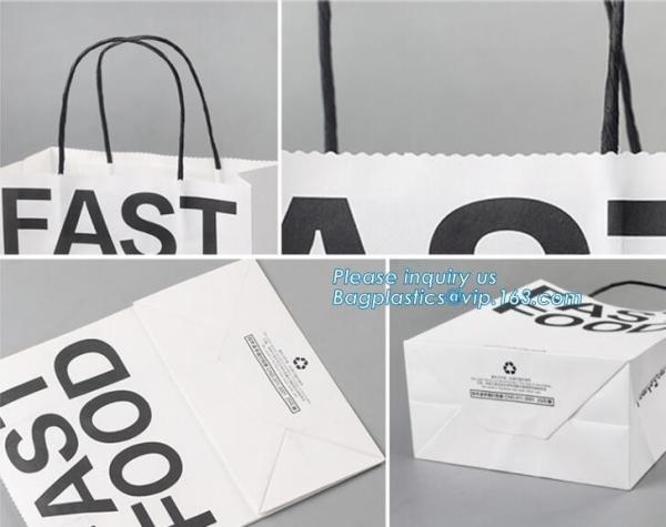 Buy cheap Custom Size Kraft Paper Bag for Food Kraft Brown Restaurant Take Away Fast Food Paper Bag,Grocery Fast Food Take Away Br from wholesalers
