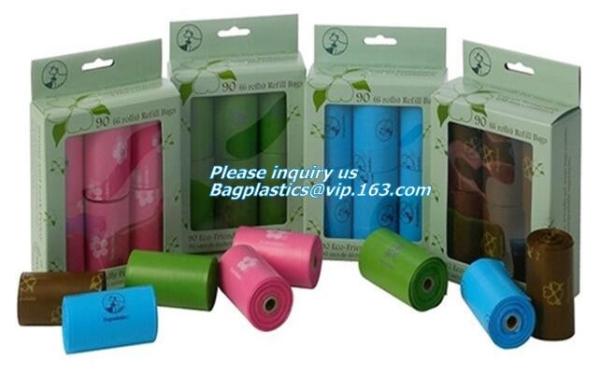 Dog Poop Bags Cat Waste Pick Up Clean Garbage Bags Outdoor, green custom
