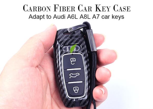 Buy cheap 3K Hand - Laid Glossy Lightweight Audi Carbon Key Cover from wholesalers