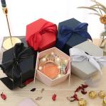 Hexagon Shaped Christmas Gift Box Packaging With Lids