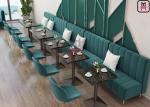Wood frame Green Velvet 0.7cbm Upholstered Booth Seating