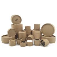Buy cheap Custom Eco Friendly Carton Round Kraft Cylinder Box Empty Biodegradable product