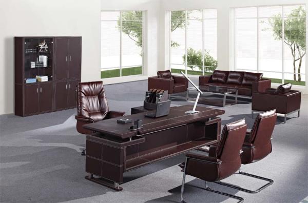Buy cheap luxury 2.4m office leather executive manager table from wholesalers