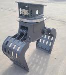 Black Log Grapple For 20 - 30 Tons Excavator Attachment
