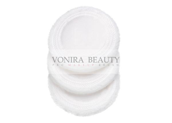 Buy cheap Round White Cotton Facial Makeup Puff Sponge Tool Satin Velour Powder Puff from wholesalers