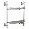 Buy cheap 53002 double glass shelf bathroom accessory zinc chrome finish tumbler holder towel bar paper holder soap dish from wholesalers