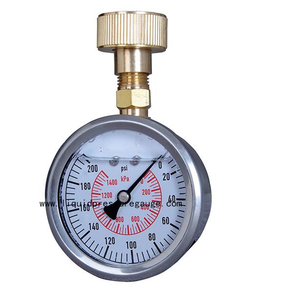 Buy cheap Glycerine Liquid Filled Water Pressure Test Gauge 200Psi 3/4" Thread from wholesalers