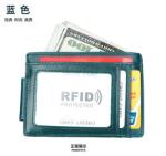 Debossed EN17 PU Card Holder Credit ID Card RFID Blocking Leather BM