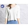 Buy cheap Wavy Edge Womens Knit Pullover Sweater Half Sleeves Short Body Summer Knitwear from wholesalers