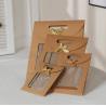 Buy cheap Bow - Knot Die Cut Handle Kraft Packaging Bags With Opening Window Brown Stand Up Pouch from wholesalers