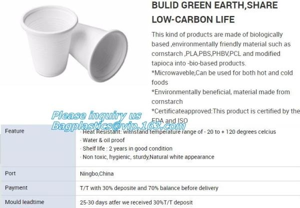 SUGARCANE CUPS PLATE BOWL CONTAINERS, ECO FRIENDLY BIOGERADABLE CULTERY, PLA