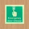 Buy cheap ODM Warning PVC Photoluminescent Fire Signs Emergency Door Release Sign from wholesalers