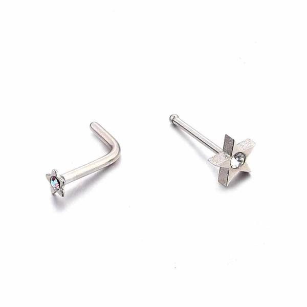 Wholesale Fashion Body Jewelry L Shape Stainless Steel Piercing Jewelry Ring