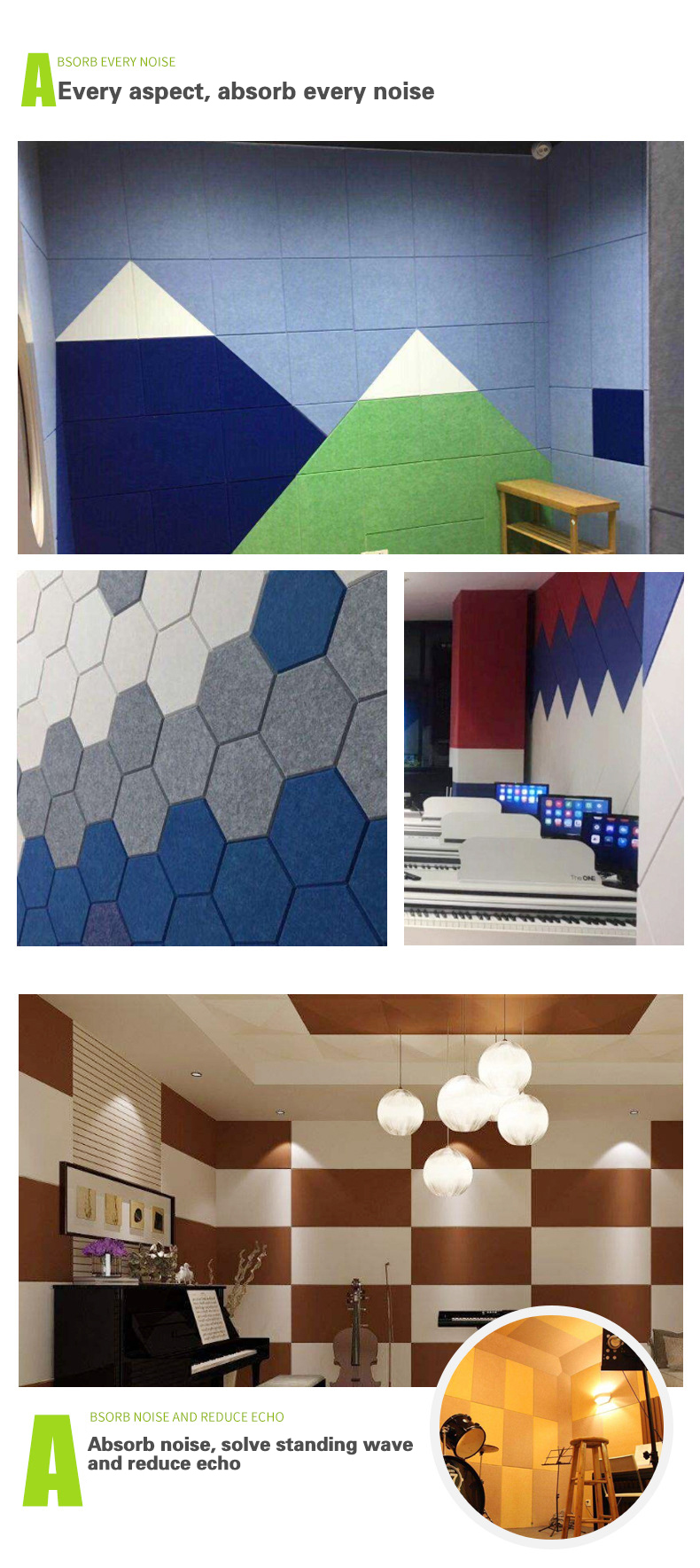 Meeting Room Design Style Curved Polyester Fiber Acoustic Panel
