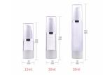 Clear Frosted Airless Pump Bottles Cosmetic 15ml 50ml For Lotion Cream OEM