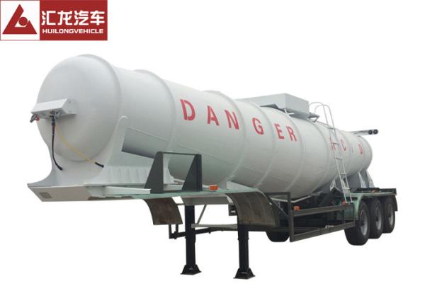 Buy cheap 98% Sulfuric Acid Chemical Tank Trailer 21000L 11800x2500x3000mm Special Design V Beam from wholesalers