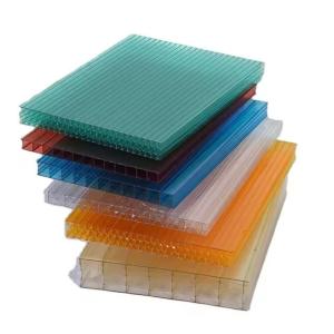 China Hollow Polycarbonate Sheet Triple Wall Four Wall Multiwall UV Coating PC Sheet Polycarbonate Triple Wall Hollow Sheet on sale