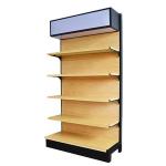 Metal Wood Grain Shelves Heavy Duty 1-7 Layers For Retail Store