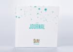 Pretty Bound Hardcover Notebook , Art Paper Stamping Dot Grid Notebook