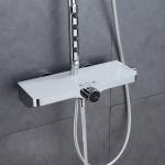 360 Swivel Spout Jet SPA Spray L Design Stainless Steel Shower Set