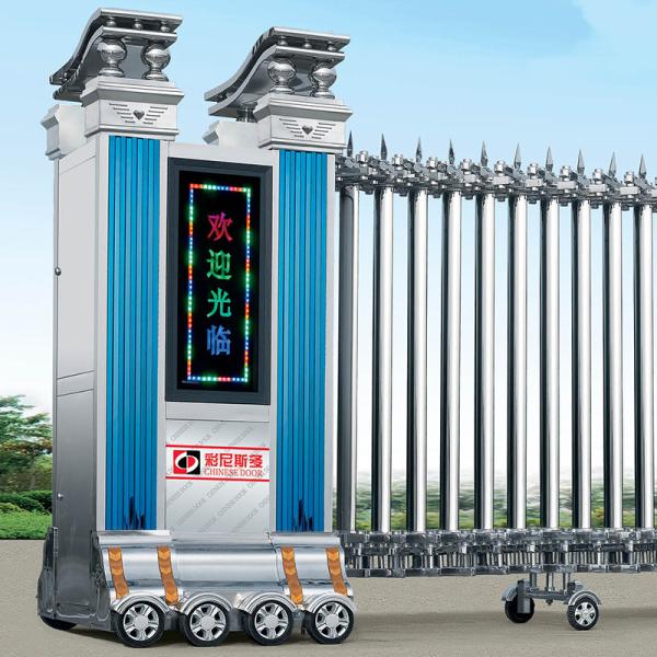 Buy cheap Automatic Farm Retractable Electric Gate Accordion Mian Gate For Villa from wholesalers