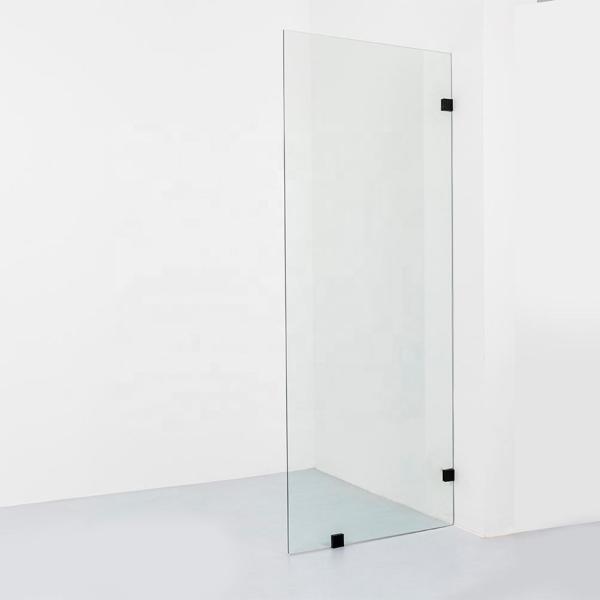 Buy cheap Frameless Tempered Glass Black Profile Walk in Shower Screen Shower Door for Villa from wholesalers