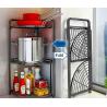 Buy cheap Household Multilayer Metal Kitchen Rack Floor Pot Foldable Corner Shelf from wholesalers