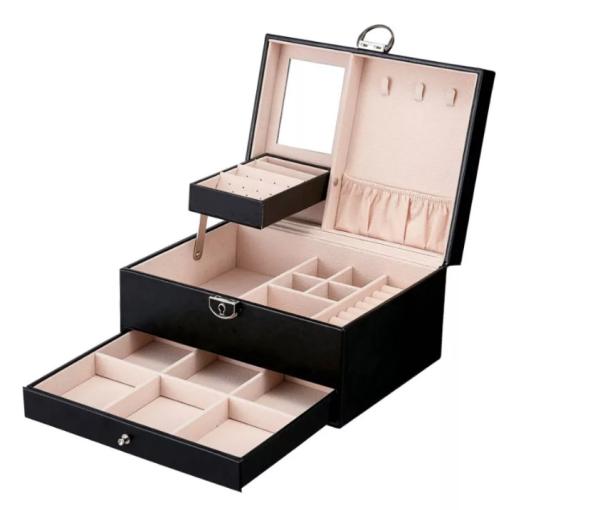 Buy cheap Exquisite Necklace Bracelet Storage Box Sturdy Embossed PU Leather from wholesalers