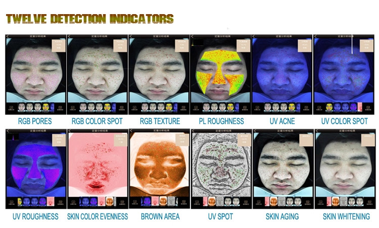 UV RGB 3d Facial Skin Analyzer Device Face Analyzer Machine