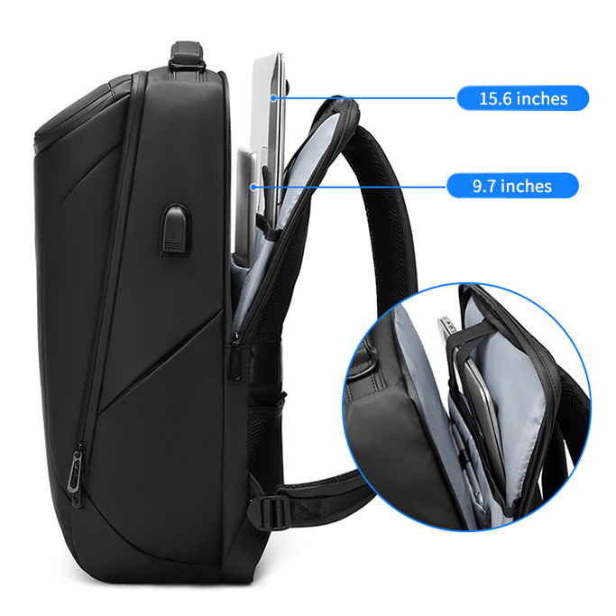 Factory wholesale usb waterpoof business custom logo backpack bag men laptop backpack