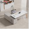 Buy cheap High-Quality Modern Design White Desk with Storage Cabinet Acacia Wood Desk from wholesalers