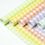 Summer checkered flower wrapping paper, bouquet wrapping materials, flower shop