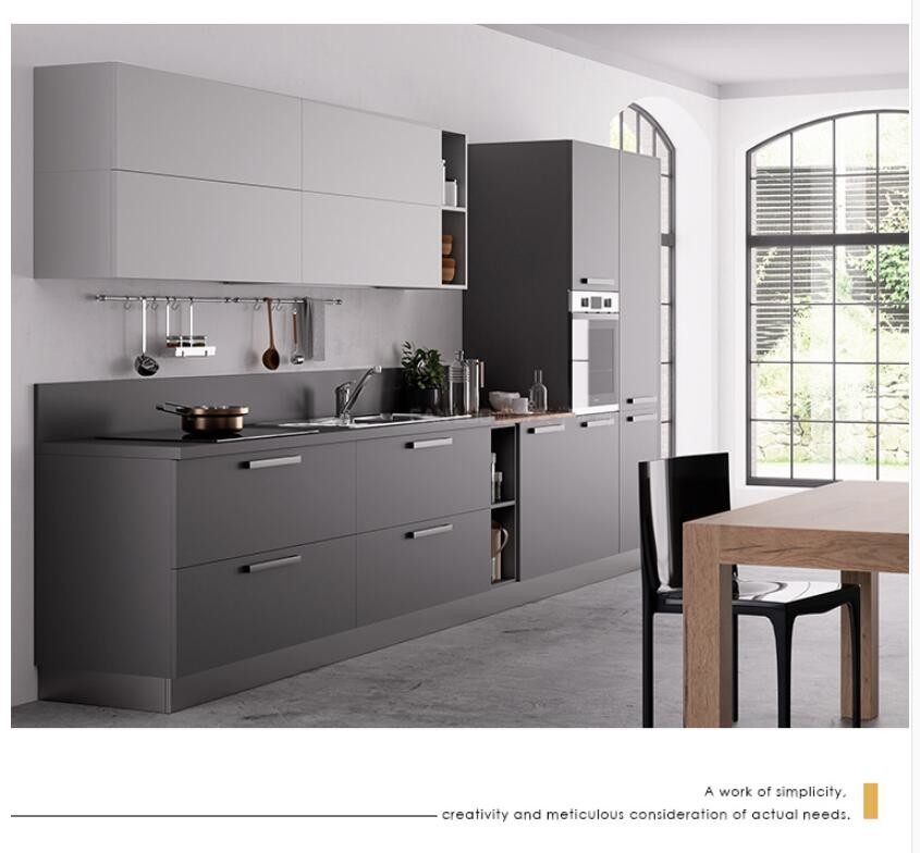 16 / 18mm Italian Faction Modern Plywood Kitchen Cabinets Grey And White