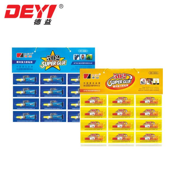 Buy cheap Red Blue 502 Super Glue 15-20 Seconds Initial Cure Time 3g/Tube from wholesalers
