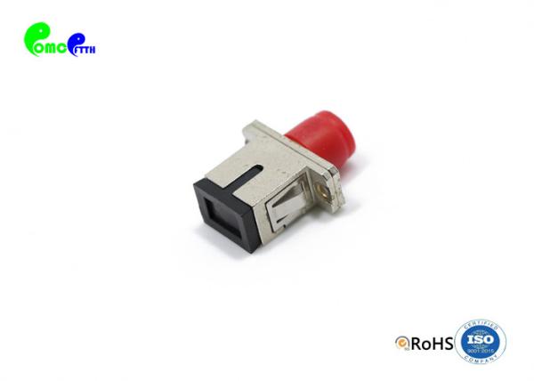 SC Female - FC Female Simplex Hybrid Fiber Optic Adapter Ceramic Sleeve Red Cup