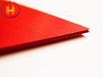 Red Wear Resisting 3mm PP Corrugated Plastic Sheets Fireproof